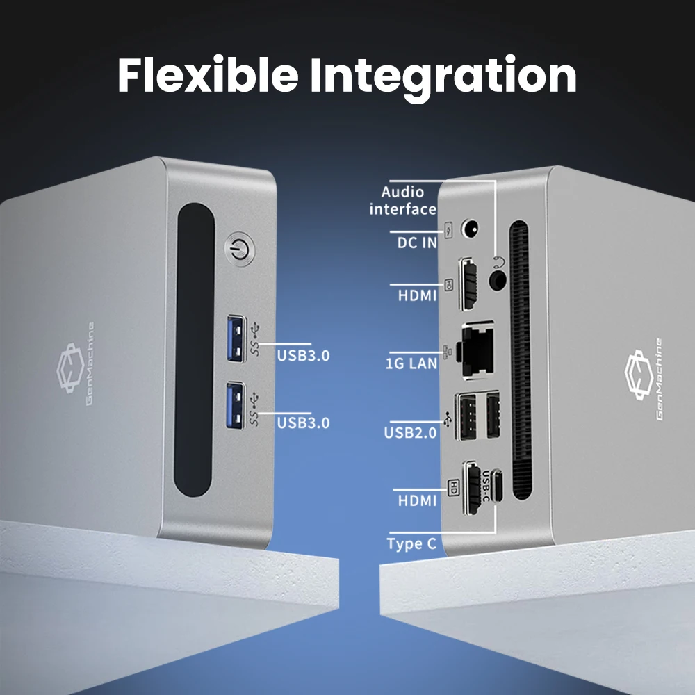 Diy Gaming Computer Genmachine Ryzen 3 7330U Mini PC - 4 Core 8 Thread, 15W Low Power, Radeon GPU, 4K HDMI, WiFi6, Compact - Image 3