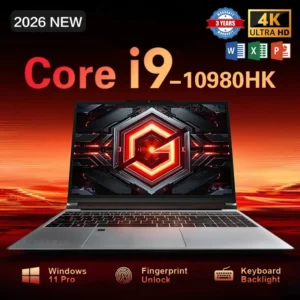 2026 15.6" Core i9 10980HK Laptop Computer PC Windows 11 16GB RAM 1TB 2TB SSD Fingerprint Unlock Backlight IPS 4k Gaming Laptops