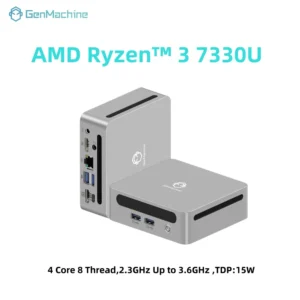 GenMachine AMD Ryzen 3 7330U 3.6GHz 15W Mini PC Windows 11 DDR4 WIFI6 Mini Pc Gamer Diy Gaming Computer Mini Pc Gaming